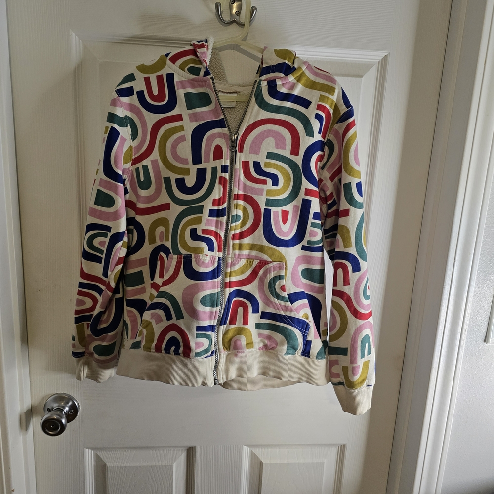 Hanna Andersson Multicolor Geometric Bomber Jacket